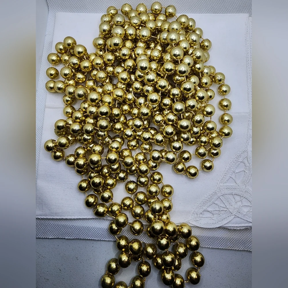 Gold Beaded Garland 3 Strands See Sizes